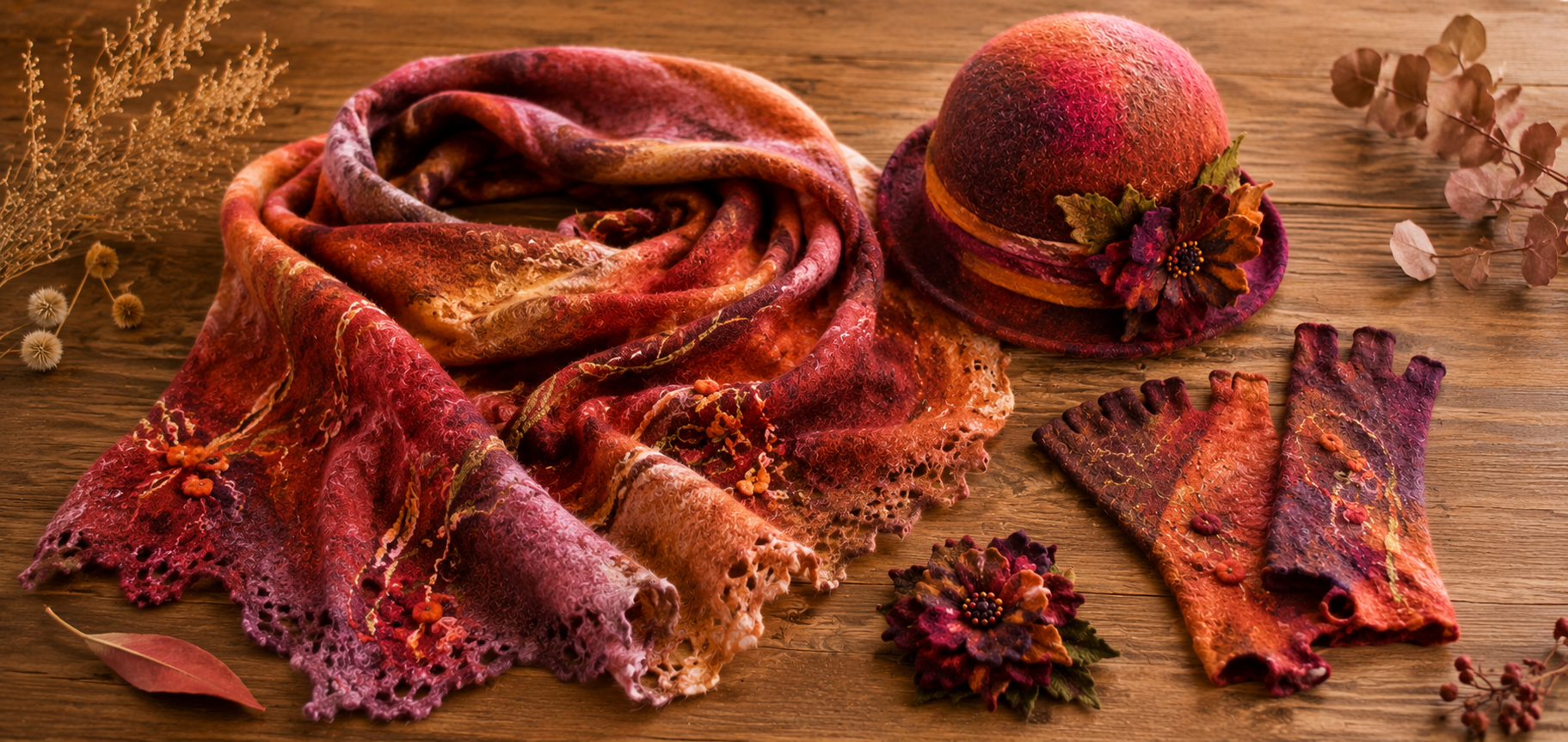 Custom clothing and textile accessories, available at the "Entre Fibres" boutique in Belfort.